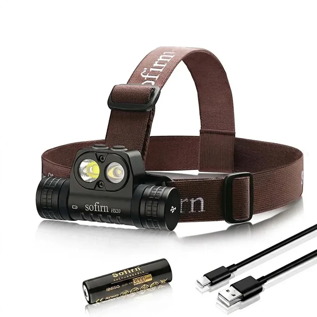 Sofirn HS20 oplaadbare LED-hoofdlamp met dubbele bundel